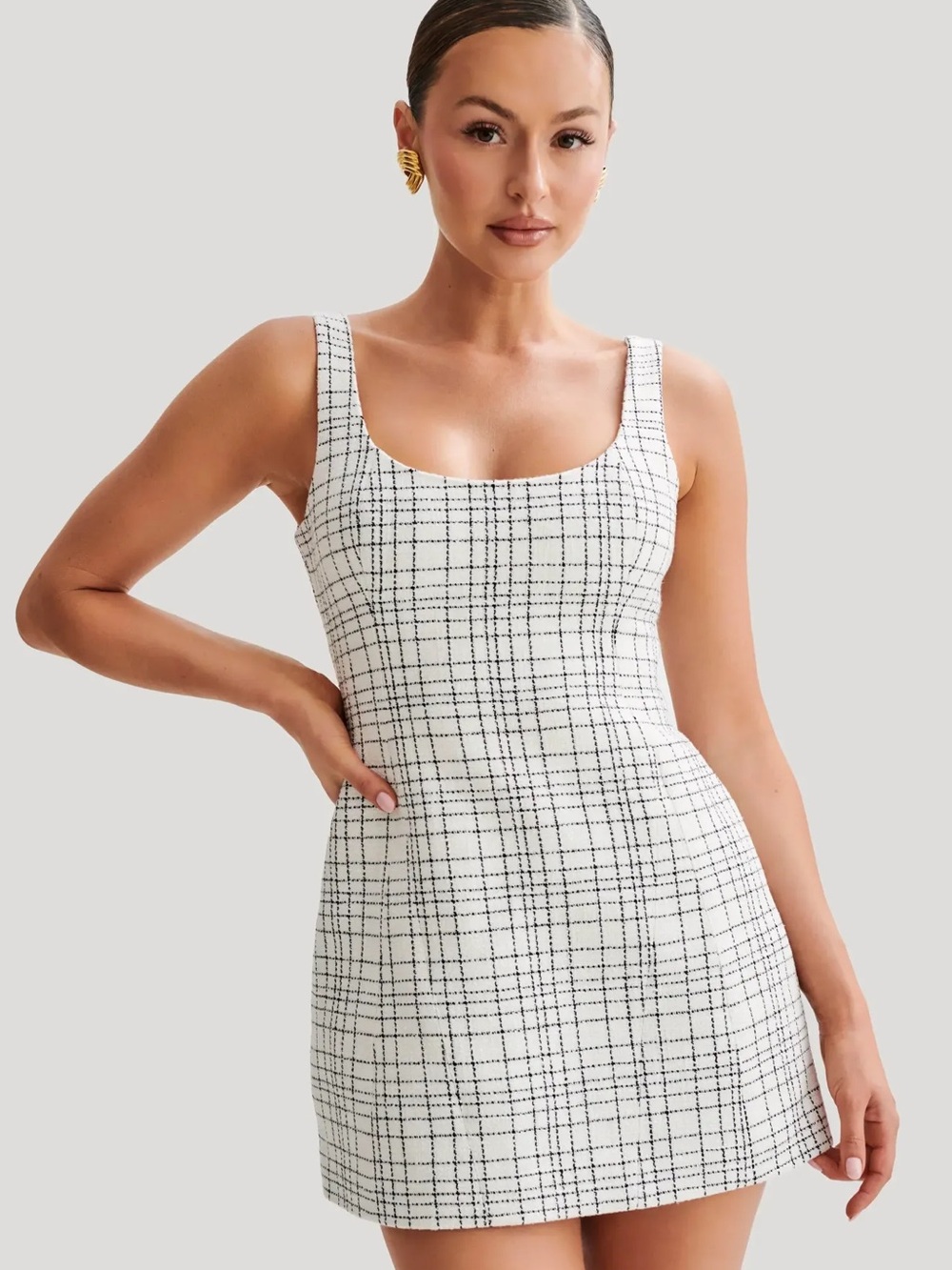 Meshki Beth Tweed Mini Dress